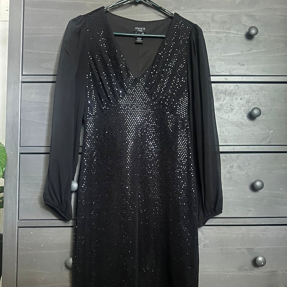 Women's Black Sequin Dress Size 4